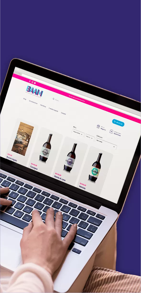 Nuovo sito ECOMMERCE birra BAAM by IDlab